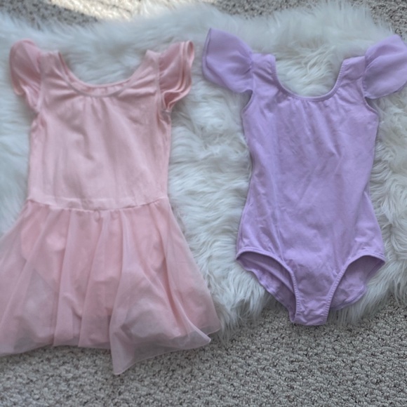 Ballet Dance Leotard size 120 (US 6-7) pink and purple bundle - Picture 1 of 11